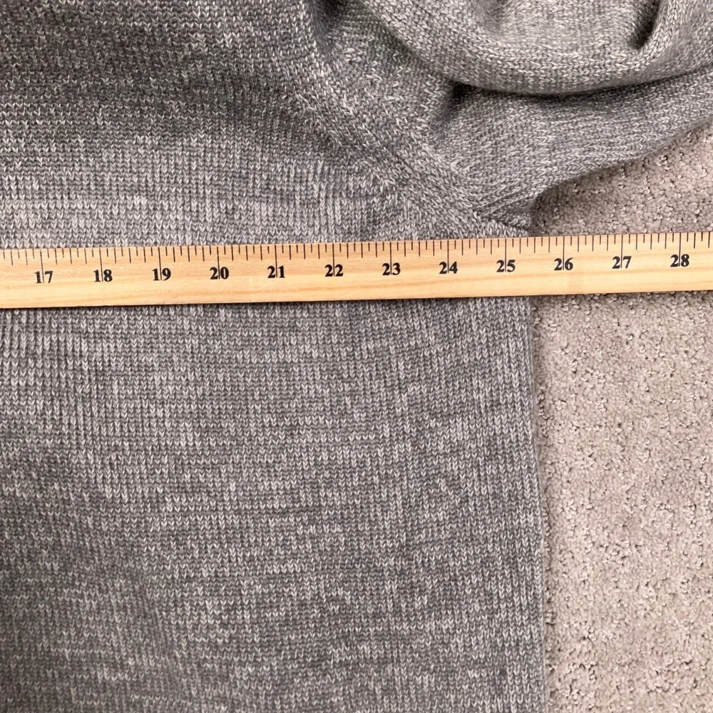 Banana Republic Cardigan Mens XXLT Gray Marled Stripes Zip Mock Cotton‎ Sweater